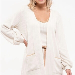 NWT Blu Pepper Cream Cozy Cardigan ~ Size Small
